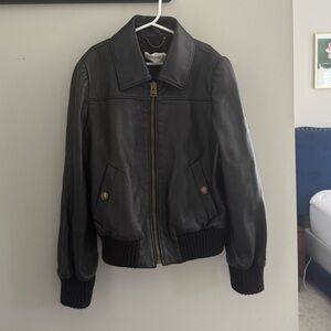 Coach lamb leather biker jacket